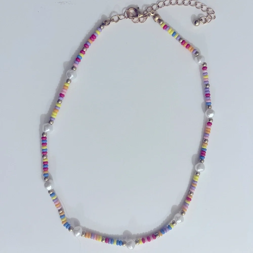 Art Class And Wild Fable Necklaces Hoop‎ Earrings Bundle Gold Tone Colorful